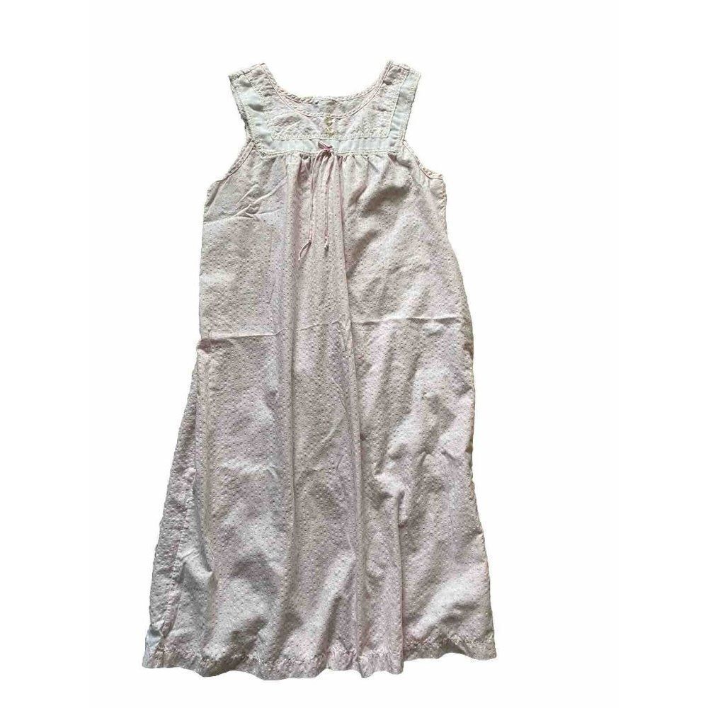Vintage Nightgown Night Dress Gown Mid Length Pink Floral Medium